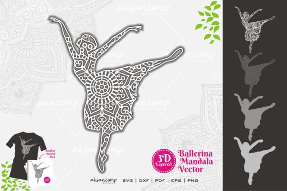 Ballerina Mandala SVG 3D Layered 3 Design Guide