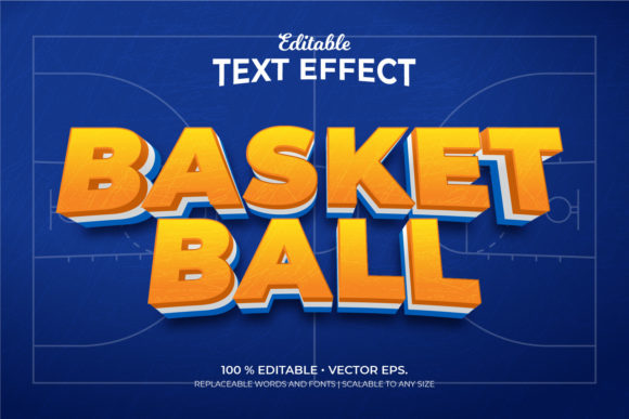 Basket Ball 3D Editable Text Effects
