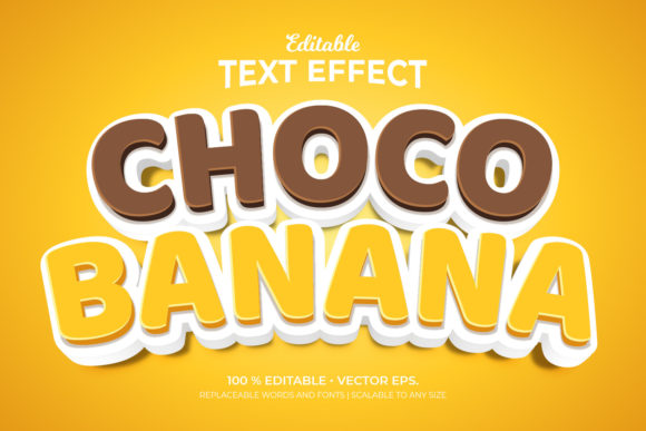 Choco Banana 3D Editable Text Effects