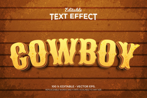 Evaluating the Cowboy Textured 3d Style Text Effects Template for Design Projects
