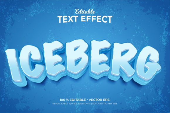 Icberg 3d Style Editable Text Effects