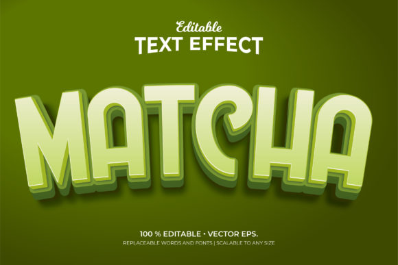 Matcha 3d Style Editable Text Effects