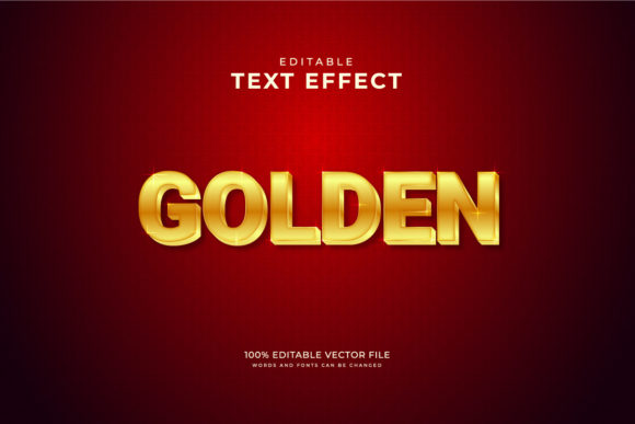Premium Golden 3D Text Effect for Designers