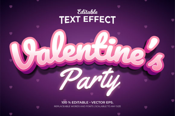 Valentines Party 3D Style Text Effects